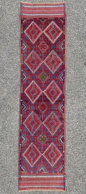 TRIBAL MASHWANI HAND KNOTTED RUNNER, NEW, 2.2 x 8.2 (66cm x 249cm)