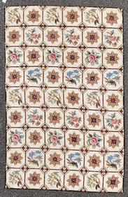 FLORAL HAND KNOTTED HOOKED RUG, 5.4 x 8.4 (163cm x 254cm)