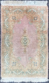 PERSIAN KERMAN HAND KNOTTED RUG WITH 200+ KPSI, 2.0 x 3.2 (61cm x 96cm)