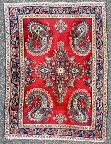 VINTAGE PERSIAN TABRIZ HAND KNOTTED RUG, 2.3 x 3.0 (69cm x 91cm)