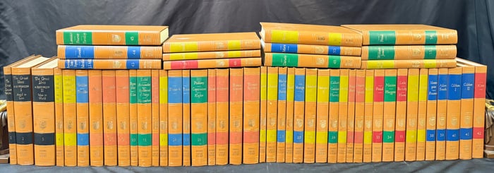GREAT BOOKS OF THE WESTERN WORLD BY THE UNIVERSITY OF CHICAGO, ENCYCLOPEDIA BRITANNICA, 54 VOLUMES,