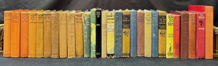 CLARENCE E. MULFORD WESTERNS BOOK SET, 28 VOLUMES, 1907-1950