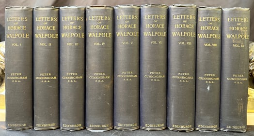 THE LETTERS OF HORACE WALPOLE, 9 VOLUMES, 1906