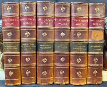 THACKERAY’S WORKS, 6 VOLUMES, 1885