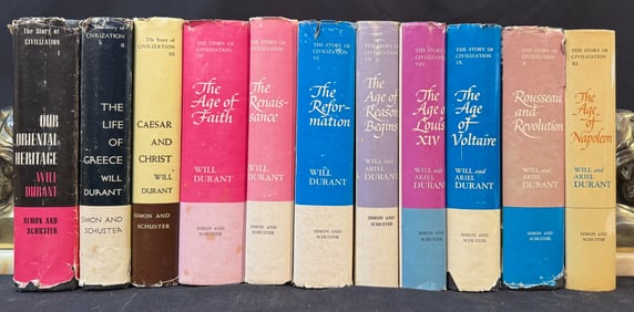THE STORY OF CIVILZATION BY WILL DURANT, 11 VOLUMES, 1935-1972