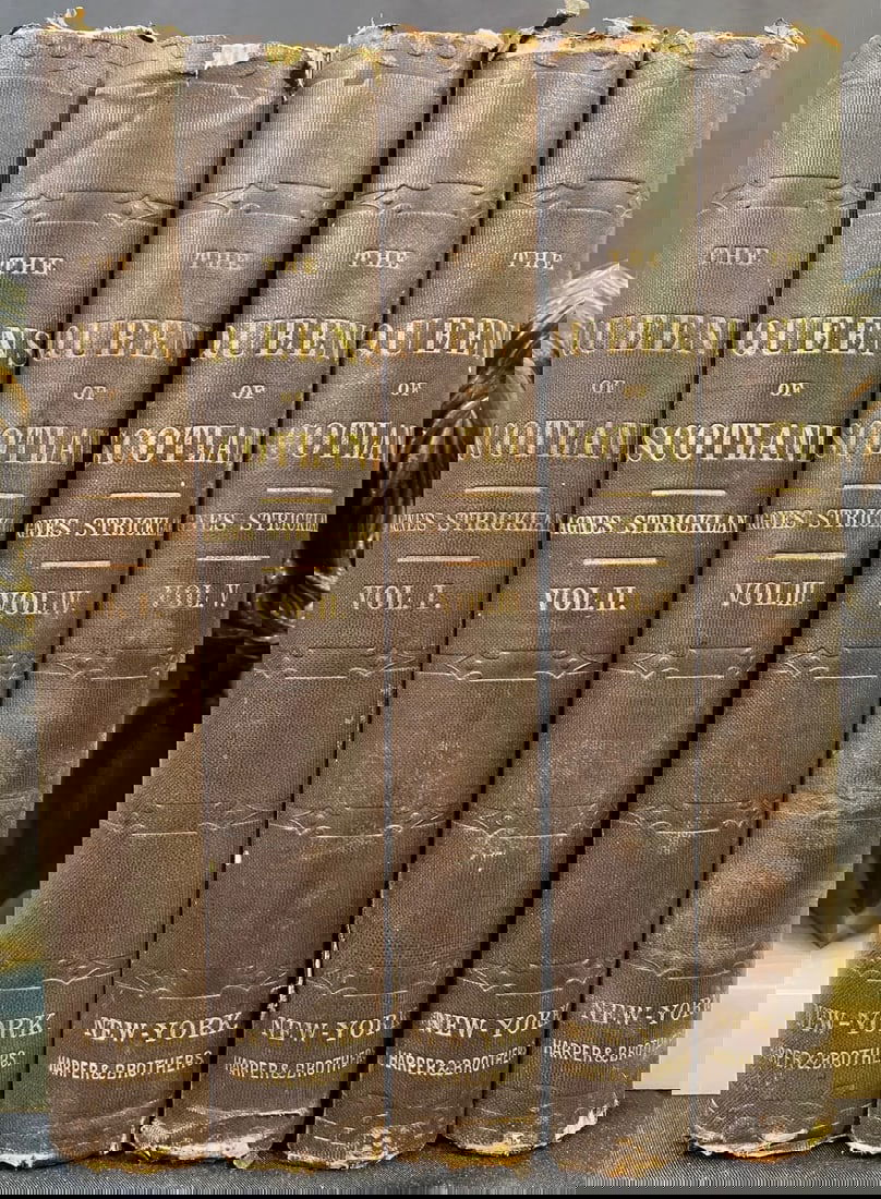 THE QUEENS OF SCOTLAND BY AGNES STRICKLAND, 5 VOLUMES, 1854 (1 of 4)