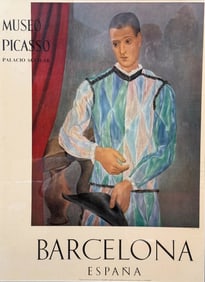 AFTER PABLO PICASSO (1881-1973) ORGINAL MUSEO PICASSO ART EXHIBIT POSTER, 28.5IN x 34.5IN (72cm x