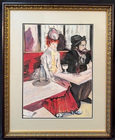 EDGAR DEGAS (1834-1917) LITHOGRAPH TITLED THE ABSINTHE DRINKER, 27.5IN x 33.5IN (70cm x 85cm)