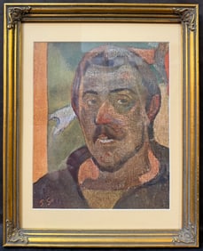 PAUL GAUGUIN (1848-1903) LITHOGRAPH TITLED PORTRAIT DE L’ARTISTE, 12.5IN x 15.5IN (32cm x 39cm)