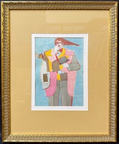 RICHARD LINDNER (1901-1978) ORIGINAL LITHOGRAPH TITLED LETTER FROM NEW YORK, 16.5IN x 20IN (42cm x