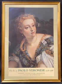 ORIGINAL PAOLO VERONESE (1528-1588) NATIONAL GALLERY OF ART EXHIBITION POSTER, 28.5IN x 38.5IN (72cm