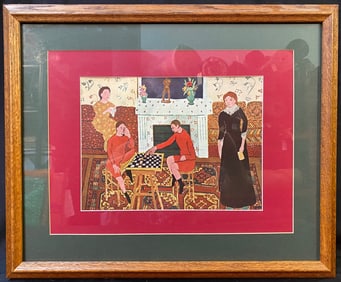 HENRI MATISSE (1869-1954) LITHOGRAPH TITLED PORTRAIT DE FAMILLE, 18.5IN x 22.5IN (47cm x 57cm)