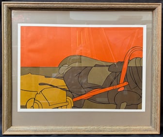 VALERIO ADAMI (1935) ORIGINAL LITHOGRAPH UNTITLED, 22.5IN x 27IN (57cm x 68cm)