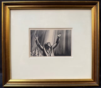 ROCKWELL KENT (1882-1971) LITHOGRAPH TITLED GEORGE B. SMITH, 9IN x 8IN (23cm x 20cm)