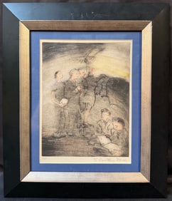 SARAH PACE CAROTHERS RHODE (1910-1999) ORIGINAL, LIMITED-EDITION, HAND SIGNED ETCHING, 11IN x 13IN