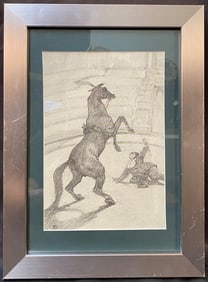 HENRI DE TOULOUSE-LAUTREC (1864-1901) LITHOGRAPH TITLED CHEVAL POINTANT, 11IN x 15IN (28cm x 38cm)