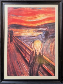 EDVARD MUNCH (1863-1944) LITHOGRAPH TITLED THE SCREAM, 29.5IN x 40IN (75cm x 102cm)