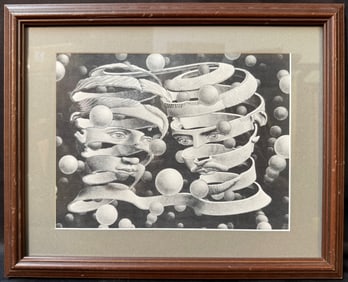 M.C. ESCHER (1898-1972) LITHOGRAPH TITLED BOND OF UNION, 12.5IN x 15IN (32cm x 38cm)
