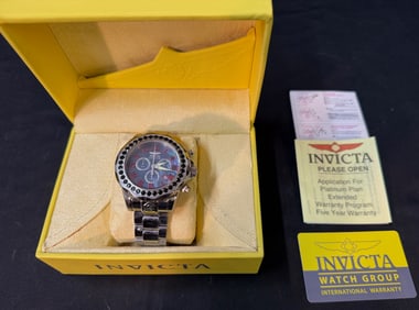 INVICTA GRAND DIVER WATCH, LIMITED EDITION WITH ORIGINAL CASE, NEW, 4IN X 5IN x 6IN