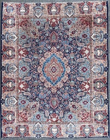 VINTAGE PERSIAN KASHMAR ARCHEOLOGY HAND KNOTTED RUG, 10.0 x 12.7 (305cm x 384cm)