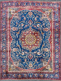 VINTAGE PERSIAN KERMAN HAND KNOTTED RUG, 9.3 x 12.0 (282cm x 366cm)