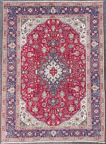 VINTAGE PERSIAN HERIZ HAND KNOTTED RUG, 8.4 x 11.3 (254cm x 343cm)