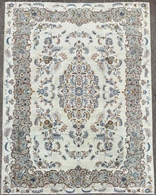 VINTAGE PERSIAN NAIN HAND KNOTTED RUG, 9.0 x 11.7 (274cm x 353cm)