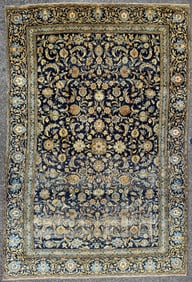 ANTIQUE PERSIAN KASHAN HAND KNOTTED RUG, 7.11 x 12.0 (241cm x 366cm)