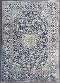 ANTIQUE PERSIAN KASHAN HAND KNOTTED RUG, 8.0 x 11.0 (244cm x 335cm)