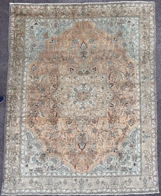 ANTIQUE PERSIAN TABRIZ HAND KNOTTED RUG, 9.7 x 12.4 (292cm x 376cm)