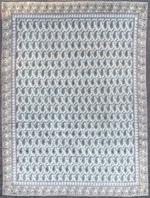 VINTAGE PERSIAN SARABAND MIR HAND KNOTTED RUG WITH 200+ KPSI, 9.9 x 13.0 (297cm x 396cm)