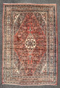 ANTIQUE PERSIAN BIDJAR HAND KNOTTED RUG, 7.0 x 10.4 (213cm x 315cm)