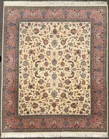 KASHAN HAND KNOTTED RUG WITH 300+ KPSI, 8.2 x 9.10 (249cm x 300cm)