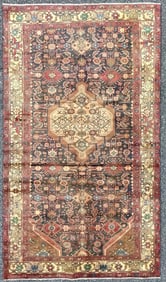 ANTIQUE PERSIAN SERAPI HAND KNOTTED RUG, 5.0 x 9.6 (152cm x 290cm)