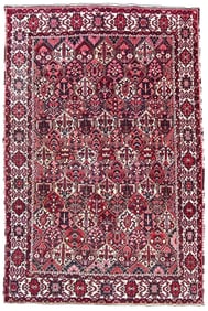 ANTIQUE PERSIAN BAKHTIARI HAND KNOTTED RUG, 6.10 x 10.0 (208cm x 305cm)