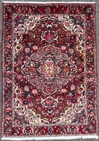 PERSIAN BAKHTIARI HAND KNOTTED RUG, 6.10 x 9.7 (208cm x 292cm)