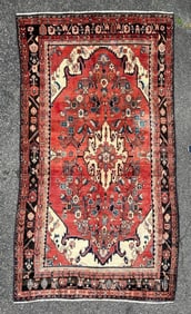ANTIQUE PERSIAN HAMADAN HAND KNOTTED RUG, 5.4 x 9.7 (163cm x 292cm)