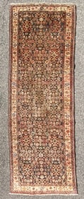 ANTIQUE PERSIAN BIDJAR HAND KNOTTED RUNNER, 3.7 x 10.3 (109cm x 312cm)
