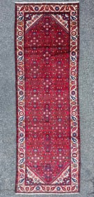 VINTAGE PERSIAN MALAYER HAND KNOTTED RUNNER, 3.5 x 10.1 (104cm x 307cm)