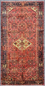 ANTIQUE PERSIAN NAJAFABAD HAND KNOTTED RUG, 4.7 x 8.10 (140cm x 269cm)
