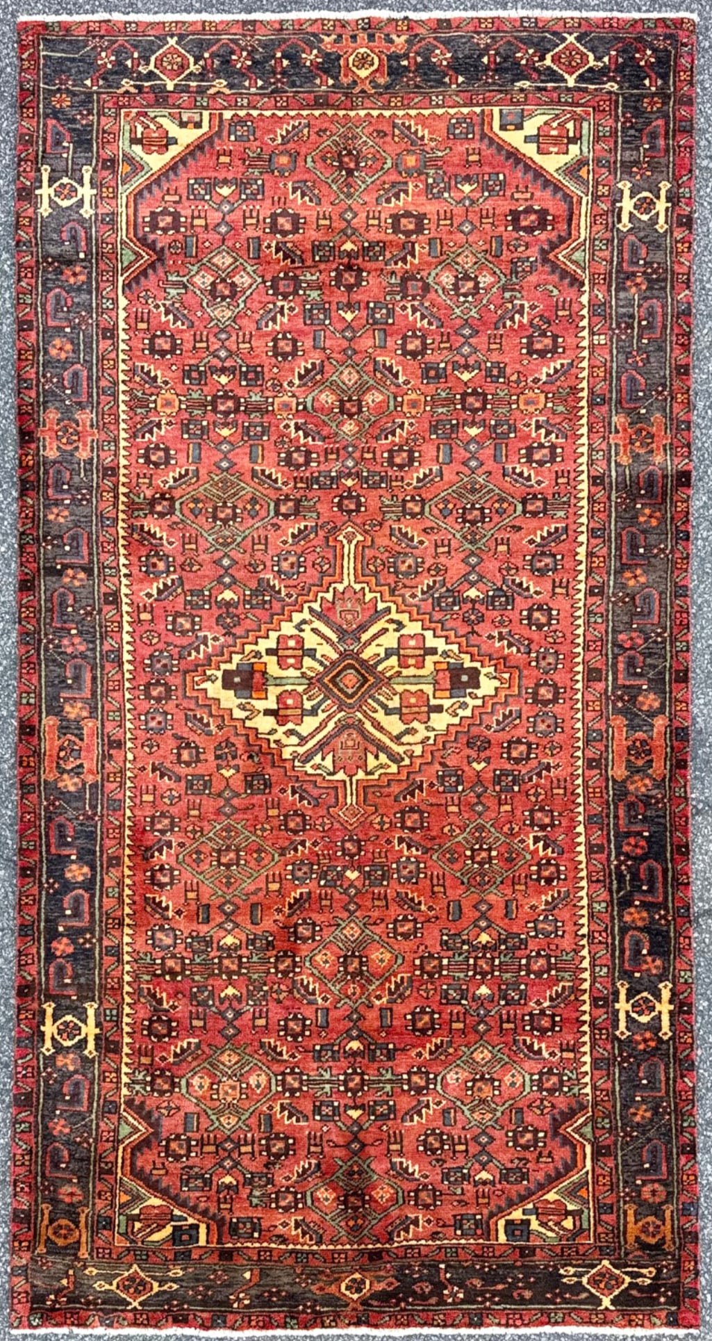 ANTIQUE PERSIAN NAJAFABAD HAND KNOTTED RUG, 4.7 x 8.10 (140cm x 269cm) (1 of 6)