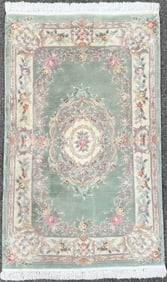 AUBUSSON HAND KNOTTED RUG, 4.11 x 9.4 (150cm x 254cm)