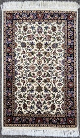 KASHAN HAND KNOTTED RUG, 2.0 x 3.4 (61cm x 102cm)