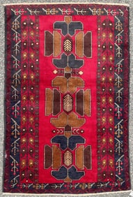 AFGHANI BALOUCH HAND KNOTTED RUG, 3.1 x 4.8 (94cm x 142cm)