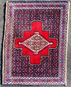 VINTAGE PERSIAN SENEH HAND KNOTTED RUG – 2.0 x 2.8