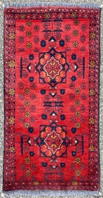 TURKEMAN HAND KNOTTED RUG, 1.10 x 3.6 (56cm x 107cm)