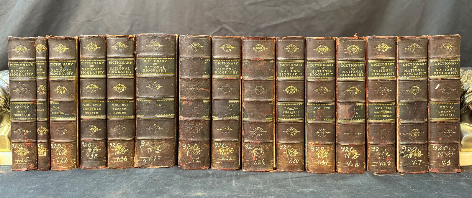 DICTIONARY OF NATIONAL BIOGRAPHY, 15 VOLUMES, 1904 (1 of 5)
