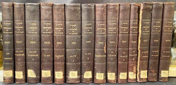 EXPOSITION DE LA MORALE CATHOLIQUE, CONFERENCES PARIS – 14 VOLUMES – 1905-1919