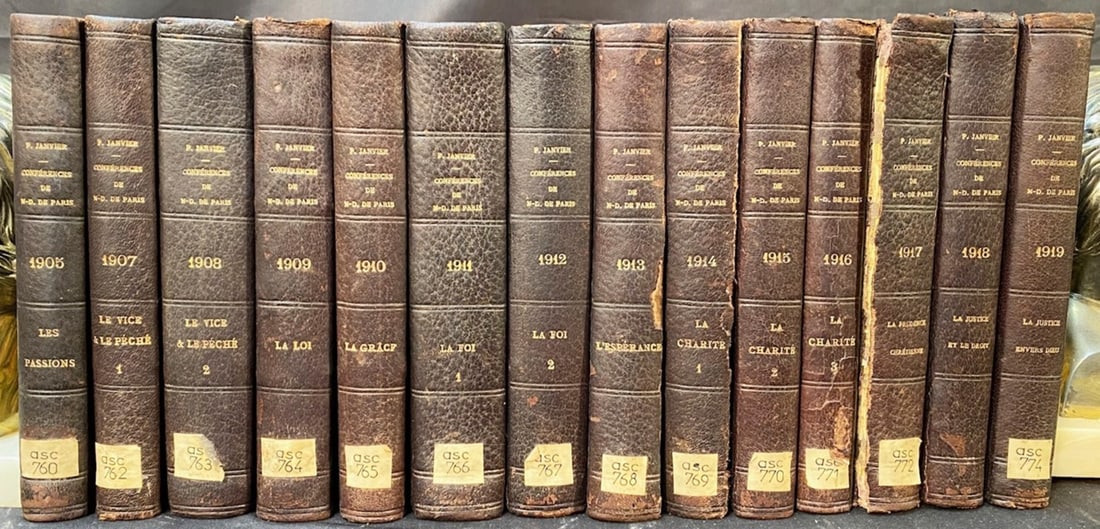 EXPOSITION DE LA MORALE CATHOLIQUE, CONFERENCES PARIS – 14 VOLUMES – 1905-1919 (1 of 4)