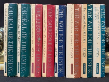ORDEAL OF THE UNION BY ALLAN NEVINS, 8 VOLUMES, 1947-1975